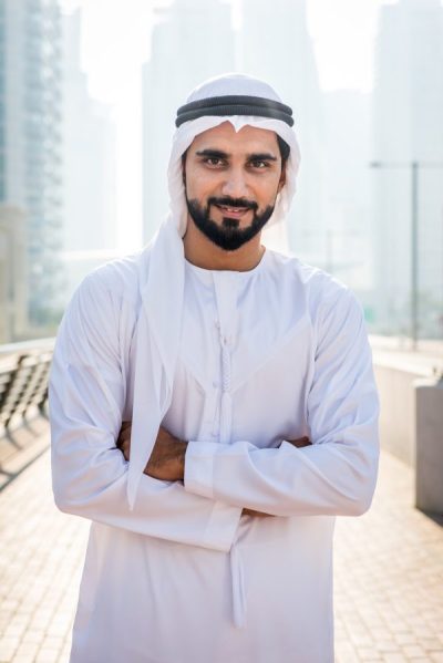 Arabic man with kandora in Dubai